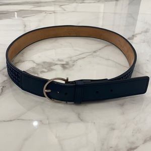 Ferragamo blue patterned belt size 36 lightly worn